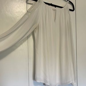 WHBM Cold Shoulder Blouse